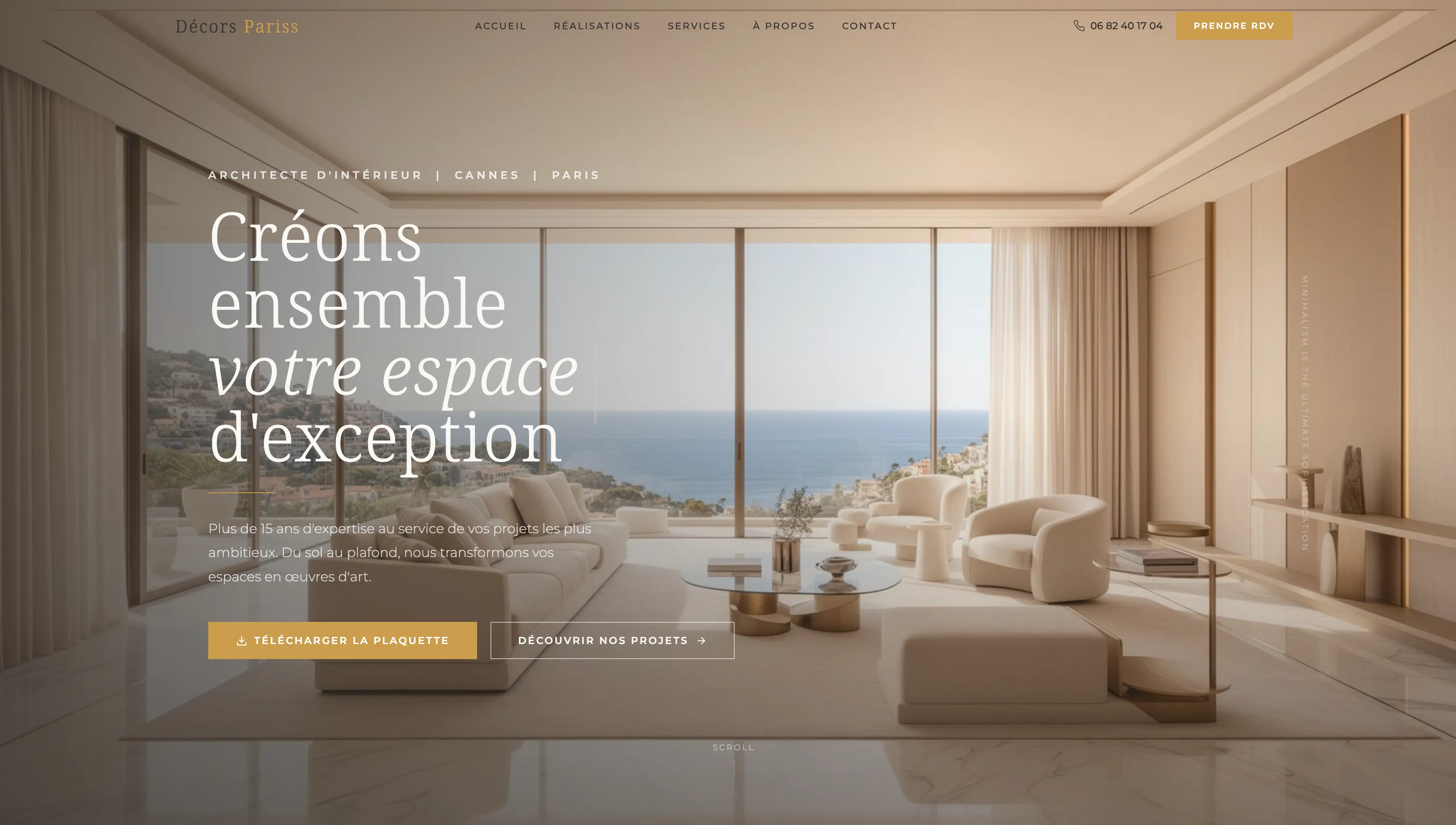 Capture d'écran du site decors-pariss.fr